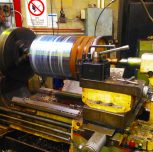 Conveyor belt drive pulley machining